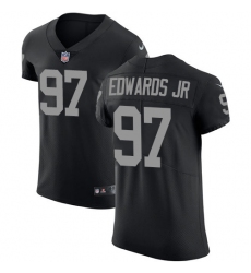 Men's Nike Oakland Raiders #97 Mario Edwards Jr Black Team Color Vapor Untouchable Elite Player NFL Jersey