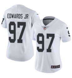 Women's Nike Oakland Raiders #97 Mario Edwards Jr Elite White NFL Jersey