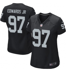 Women's Nike Oakland Raiders #97 Mario Edwards Jr Game Black Team Color NFL Jersey
