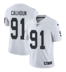 Youth Nike Oakland Raiders #91 Shilique Calhoun Elite White NFL Jersey