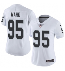 Women's Nike Oakland Raiders #95 Jihad Ward Elite White NFL Jersey