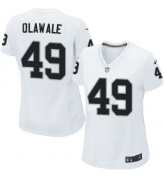 Women's Nike Oakland Raiders #49 Jamize Olawale Game White NFL Jersey