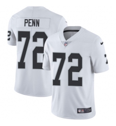 Youth Nike Oakland Raiders #72 Donald Penn Elite White NFL Jersey