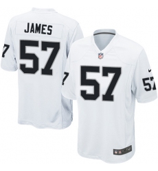 Men's Nike Oakland Raiders #57 Cory James Game White NFL Jersey