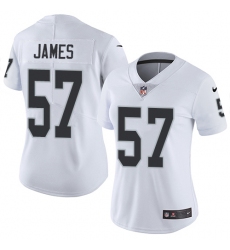 Women's Nike Oakland Raiders #57 Cory James Elite White NFL Jersey