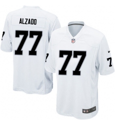 Men's Nike Oakland Raiders #77 Lyle Alzado Game White NFL Jersey