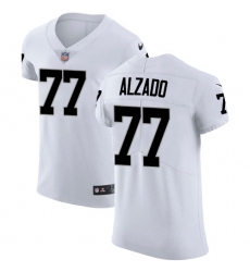 Men's Nike Oakland Raiders #77 Lyle Alzado White Vapor Untouchable Elite Player NFL Jersey