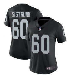 Women's Nike Oakland Raiders #60 Otis Sistrunk Elite Black Team Color NFL Jersey