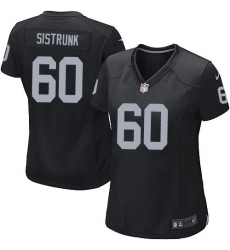 Women's Nike Oakland Raiders #60 Otis Sistrunk Game Black Team Color NFL Jersey