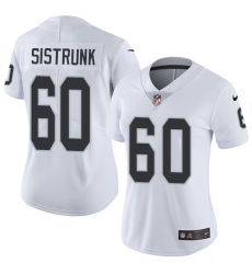 Women's Nike Oakland Raiders #60 Otis Sistrunk White Vapor Untouchable Limited Player NFL Jersey