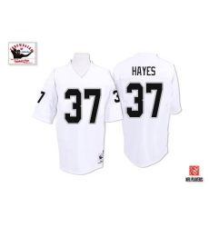 Mitchell and Ness Oakland Raiders #37 Lester Hayes White Authentic NFL Throwback Jersey