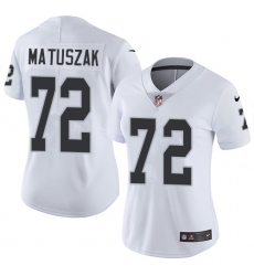 Women's Nike Oakland Raiders #72 John Matuszak Elite White NFL Jersey