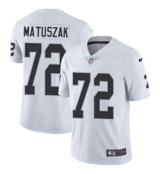 Youth Nike Oakland Raiders #72 John Matuszak Elite White NFL Jersey
