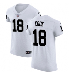 Men's Nike Oakland Raiders #18 Connor Cook White Vapor Untouchable Elite Player NFL Jersey
