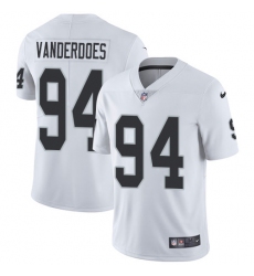 Youth Nike Oakland Raiders #94 Eddie Vanderdoes White Vapor Untouchable Limited Player NFL Jersey