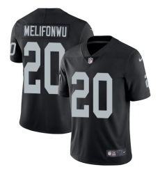 Men's Nike Oakland Raiders #20 Obi Melifonwu Black Team Color Vapor Untouchable Limited Player NFL Jersey