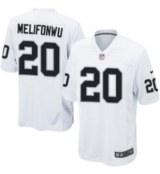 Men's Nike Oakland Raiders #20 Obi Melifonwu Game White NFL Jersey