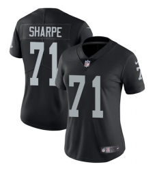 Women's Nike Oakland Raiders #71 David Sharpe Elite Black Team Color NFL Jersey