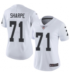 Women's Nike Oakland Raiders #71 David Sharpe Elite White NFL Jersey