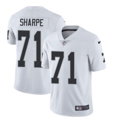 Youth Nike Oakland Raiders #71 David Sharpe Elite White NFL Jersey