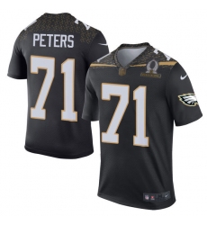 Men's Nike Philadelphia Eagles #71 Jason Peters Elite Black Team Irvin 2016 Pro Bowl NFL Jersey