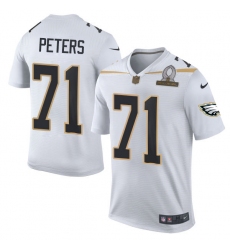 Men's Nike Philadelphia Eagles #71 Jason Peters Elite White Team Rice 2016 Pro Bowl NFL Jersey