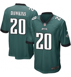 Men's Nike Philadelphia Eagles #20 Brian Dawkins Game Midnight Green Team Color NFL Jersey
