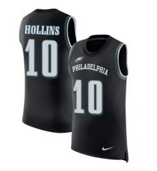 Men's Nike Philadelphia Eagles #10 Mack Hollins Limited Black Rush Player Name & Number Tank Top NFL Jersey