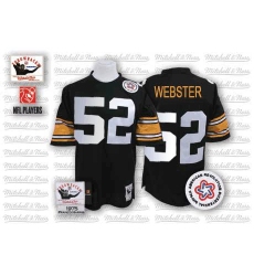 Mitchell And Ness Pittsburgh Steelers #52 Mike Webster Black Team Color Authentic Throwback NFL Jersey