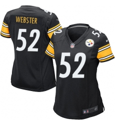 Women's Nike Pittsburgh Steelers #52 Mike Webster Game Black Team Color NFL Jersey