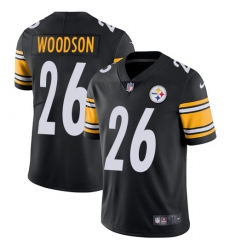 Men's Nike Pittsburgh Steelers #26 Rod Woodson Black Team Color Vapor Untouchable Limited Player NFL Jersey