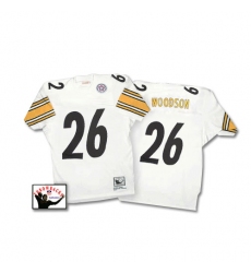 Mitchell and Ness Pittsburgh Steelers #26 Rod Woodson White Authentic NFL Jersey