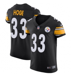 Men's Nike Pittsburgh Steelers #33 Merril Hoge Black Team Color Vapor Untouchable Elite Player NFL Jersey