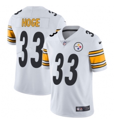 Men's Nike Pittsburgh Steelers #33 Merril Hoge White Vapor Untouchable Limited Player NFL Jersey