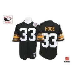 Mitchell and Ness Pittsburgh Steelers #33 Merril Hoge Black Authentic NFL Jersey
