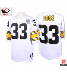 Mitchell and Ness Pittsburgh Steelers #33 Merril Hoge White Authentic NFL Jersey