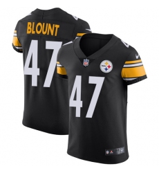 Men's Nike Pittsburgh Steelers #47 Mel Blount Black Team Color Vapor Untouchable Elite Player NFL Jersey