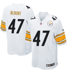 Men's Nike Pittsburgh Steelers #47 Mel Blount Game White NFL Jersey