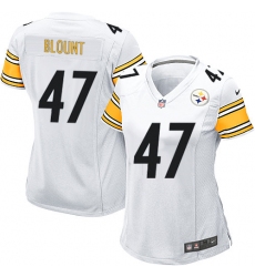 Women's Nike Pittsburgh Steelers #47 Mel Blount Game White NFL Jersey