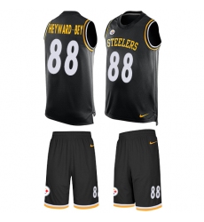 Men's Nike Pittsburgh Steelers #88 Darrius Heyward-Bey Limited Black Tank Top Suit NFL Jersey