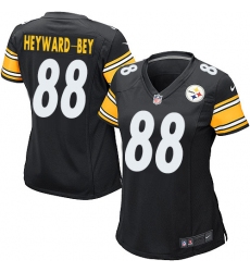 Women's Nike Pittsburgh Steelers #88 Darrius Heyward-Bey Game Black Team Color NFL Jersey