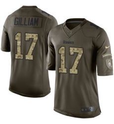 Youth Nike Pittsburgh Steelers #17 Joe Gilliam Elite Green Salute to Service NFL Jersey