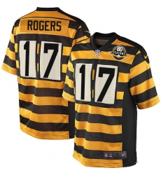 Youth Nike Pittsburgh Steelers #17 Eli Rogers Elite Yellow/Black Alternate 80TH Anniversary Throwback NFL Jersey