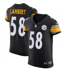 Men's Nike Pittsburgh Steelers #58 Jack Lambert Black Team Color Vapor Untouchable Elite Player NFL Jersey