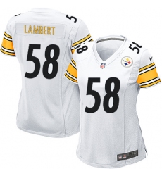 Women's Nike Pittsburgh Steelers #58 Jack Lambert Game White NFL Jersey