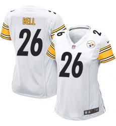 Women's Nike Pittsburgh Steelers #26 Le'Veon Bell Game White NFL Jersey