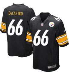 Men's Nike Pittsburgh Steelers #66 David DeCastro Game Black Team Color NFL Jersey
