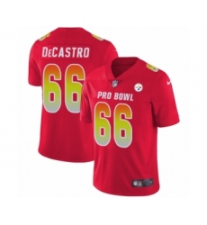 Men's Nike Pittsburgh Steelers #66 David DeCastro Limited Red AFC 2019 Pro Bowl NFL Jersey