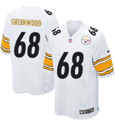 Men's Nike Pittsburgh Steelers #68 L.C. Greenwood Game White NFL Jersey