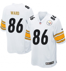 Men's Nike Pittsburgh Steelers #86 Hines Ward Game White NFL Jersey